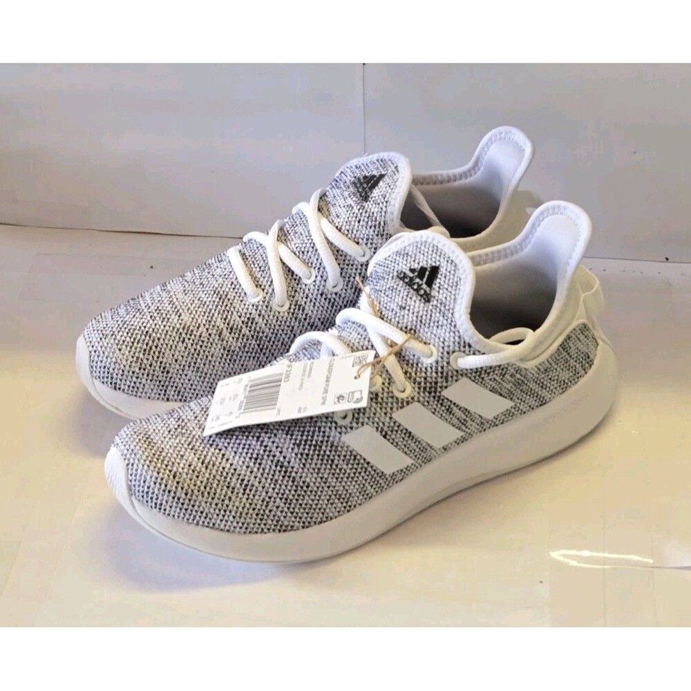 Adidas Cloudfoam Pure SPW Women's Size 8 Running Shoes White Gray - Picture 2 of 7